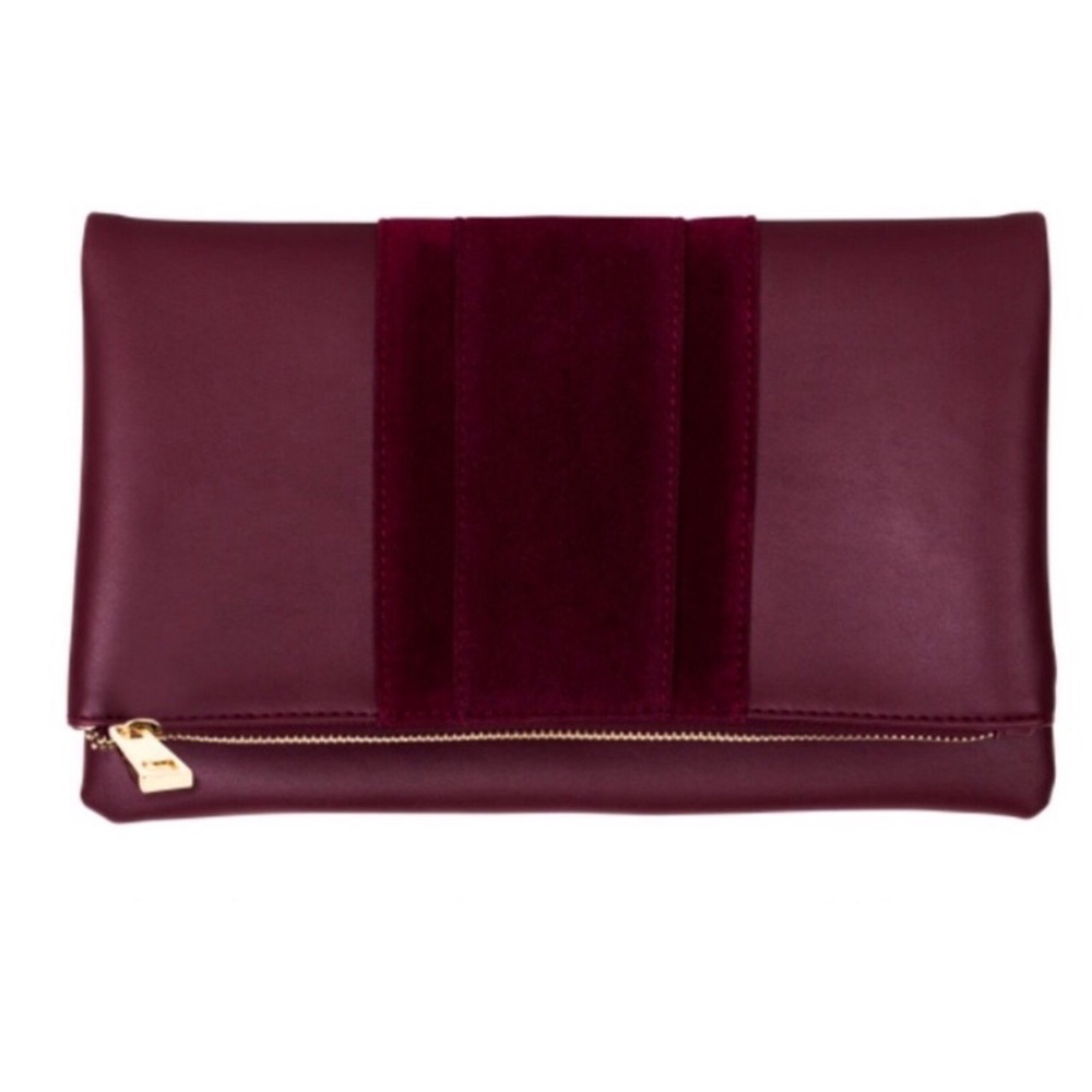 Summer and Rose Burgundy Foldover Clutch